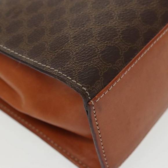 CELINE Macadam Canvas Hand Bag PVC Leather Brown Gold Auth mr619 - Picture 16 of 16